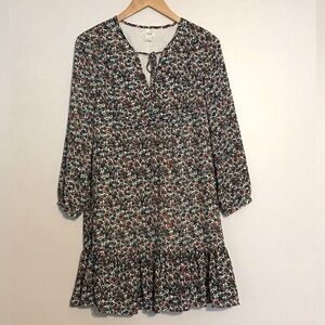 J Crew- Womens Relaxed Fiery Sunset Floral Tunic Dress